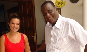 Con Saliou Traoré en su casa. Dakar, Agosto de 2012.